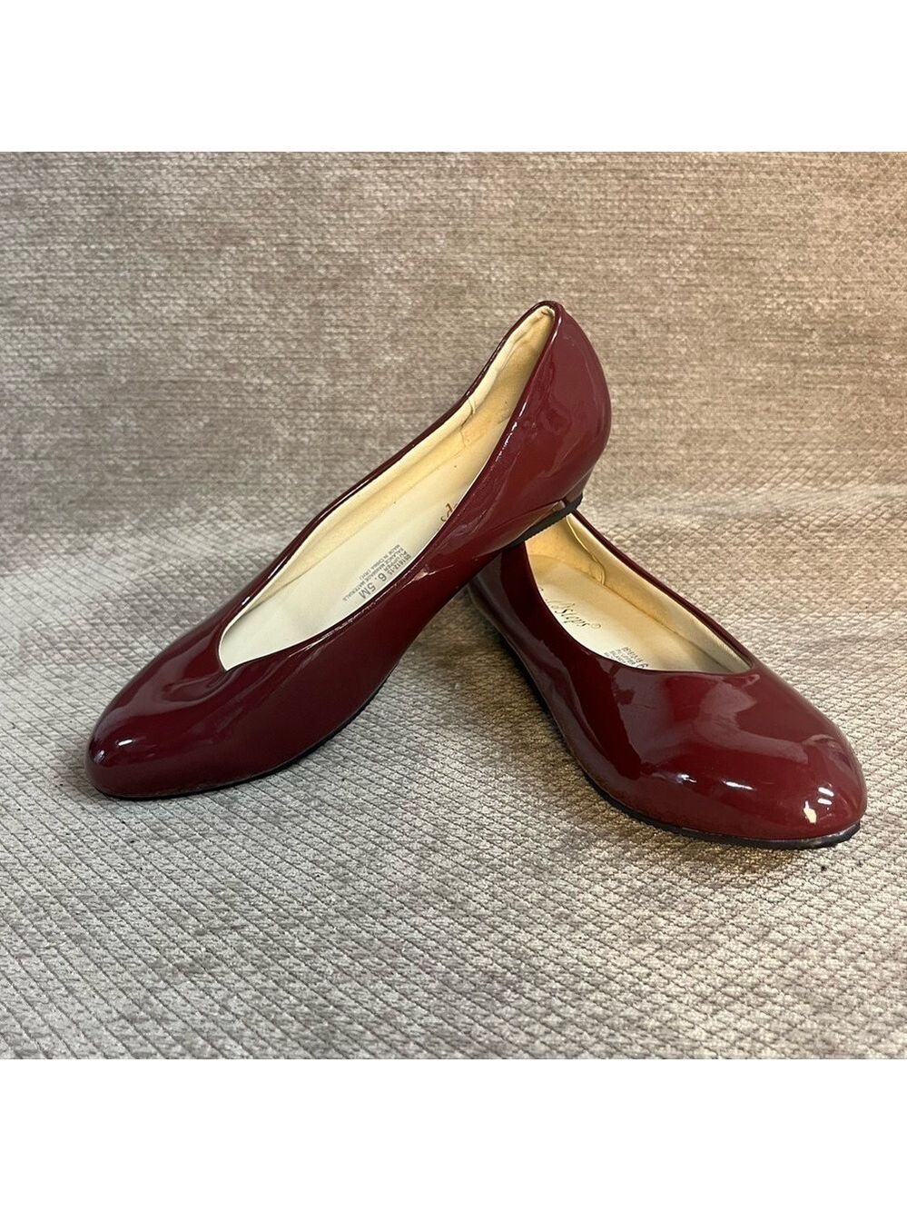 Angel steps wine colored low heel size 10M slip on shoes like new